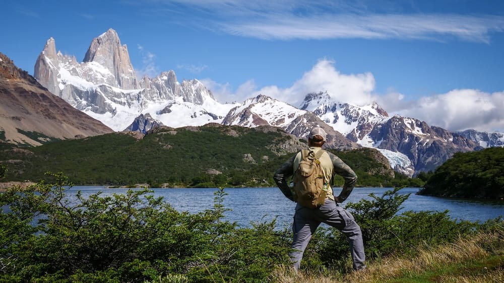 Laguna Capri lookout and Mount Fitz Roy near El Chalten, Patagonia, Argentina